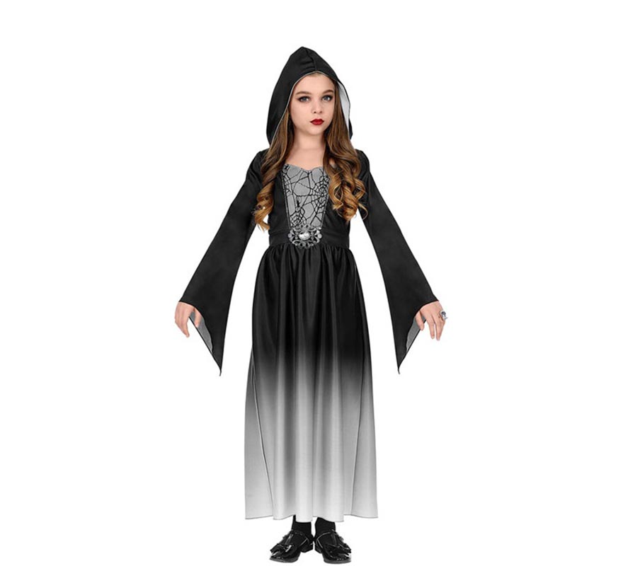 Grey Gothic Lady Costume for Girls