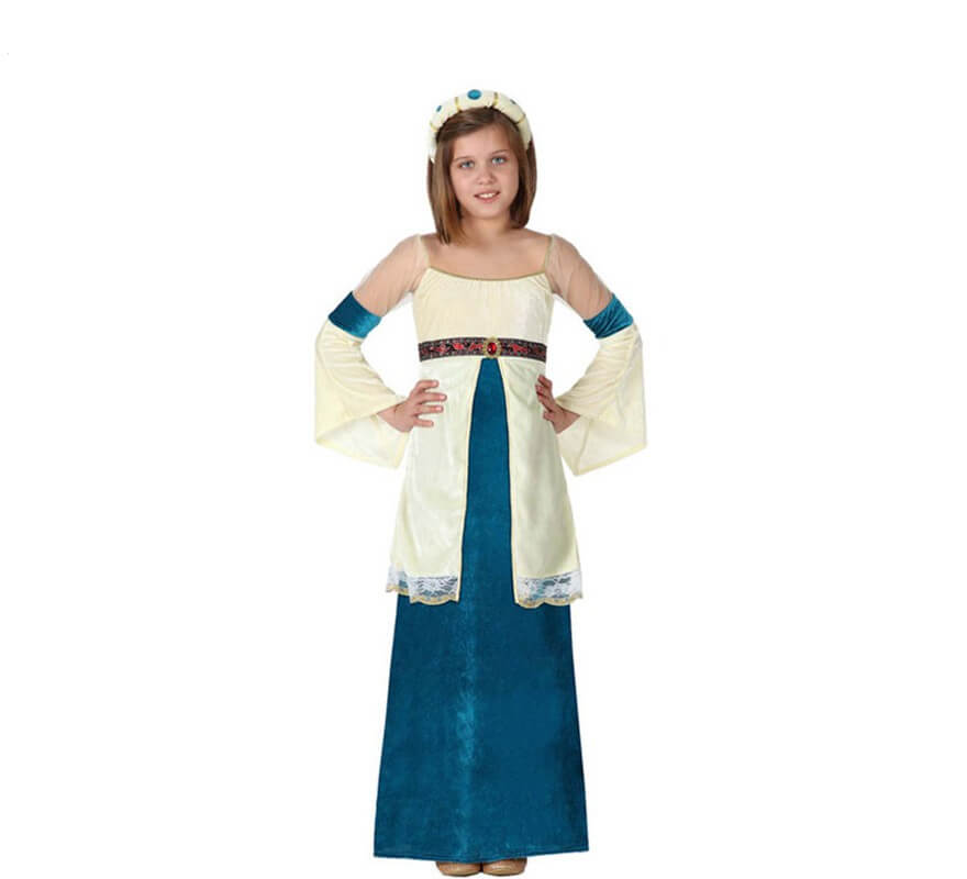 Isla Stewart Imposible Desagradable Disfraz de Dama Medieval para niña