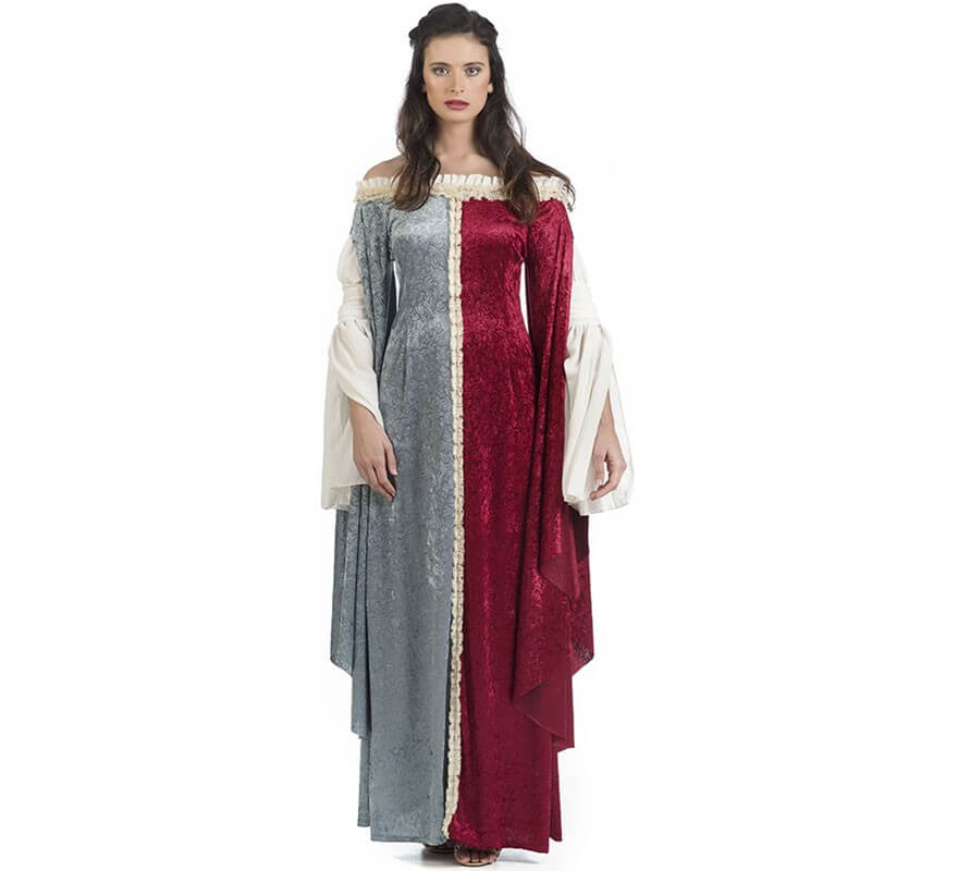 Costume Dama medievale rossa donna