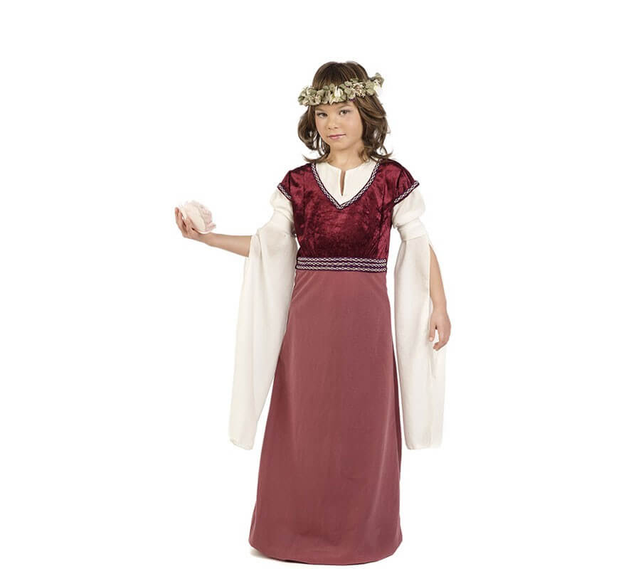 Costume da Dama medievale Rosalba per bambina