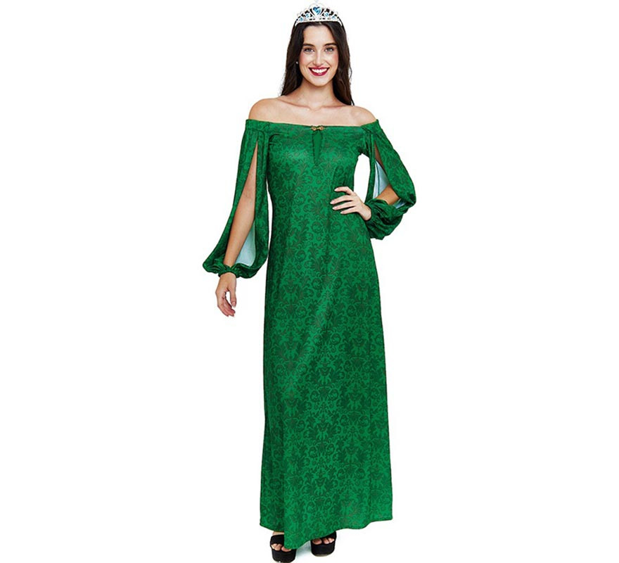 Disfraz de Dama Medieval Verde para mujer