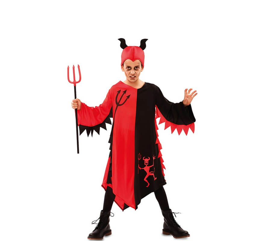 Disfraz de Demonio Rojo y Negro para niños