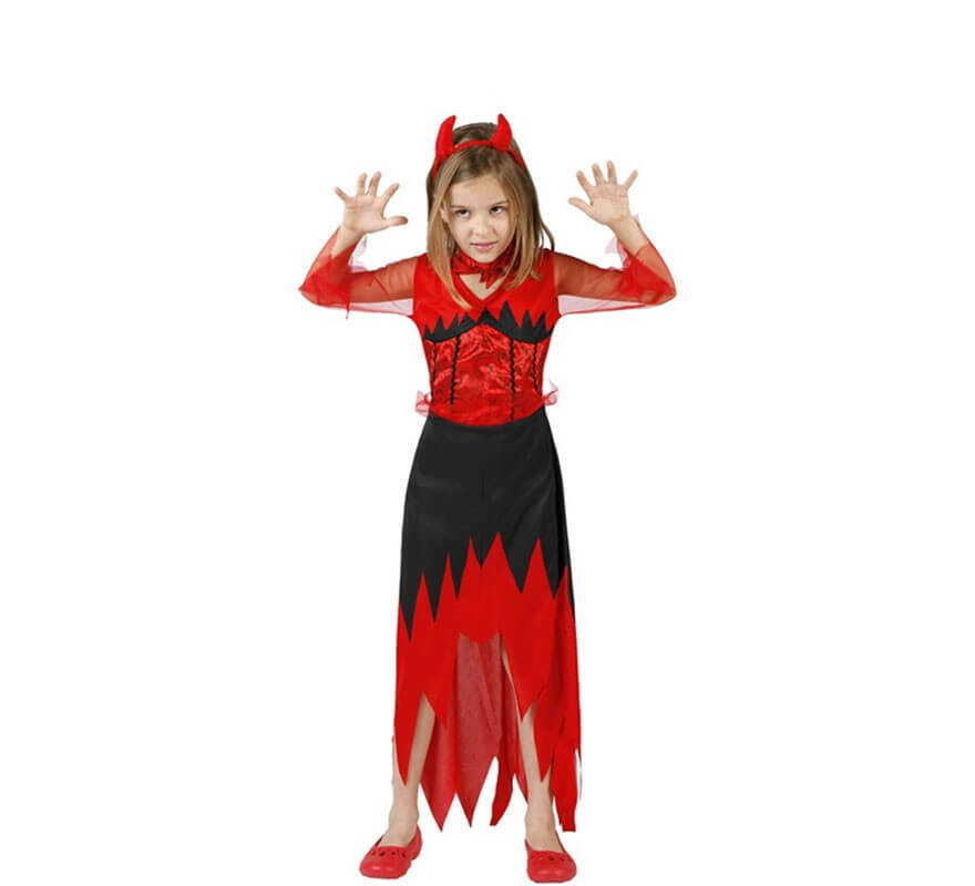 Déguisement diablesse rouge et noire femme Halloween