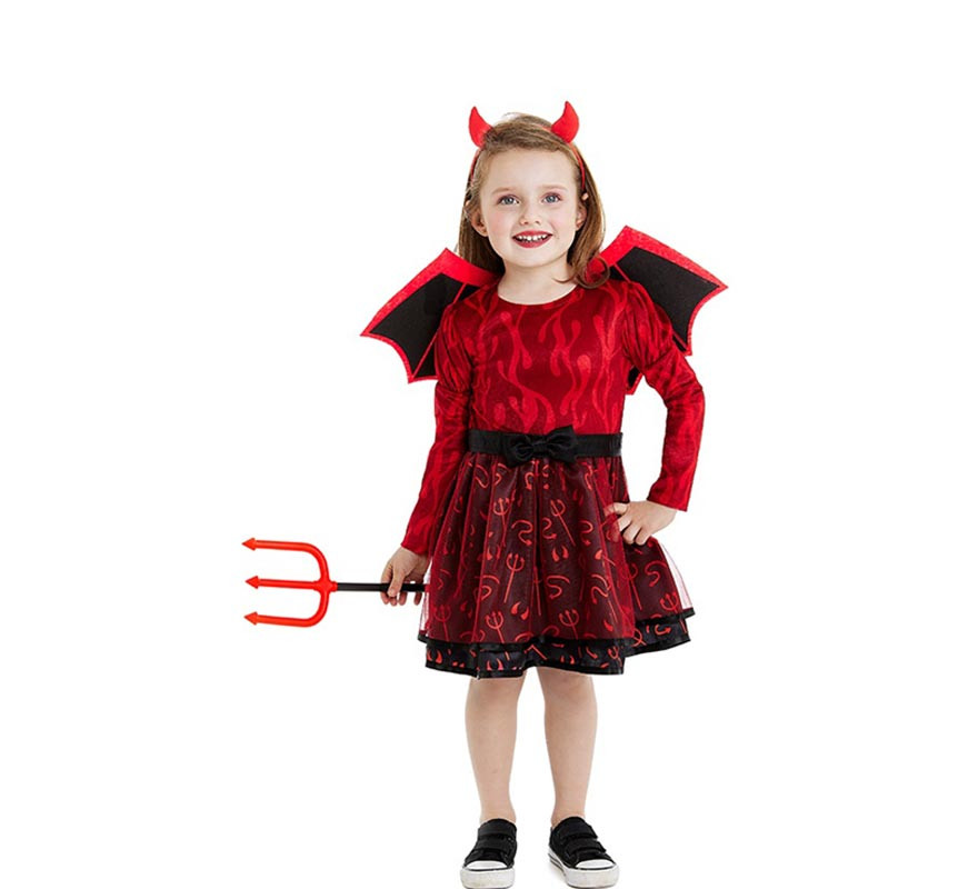 Red Devil Costume with Headband and Wings for Baby and Girl