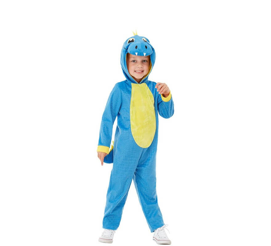 imagen Obstinado Espectador Disfraz de Dinosaurio Azul para niños y bebé