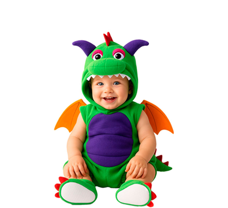 Disfraz de Dragón verde para bebé