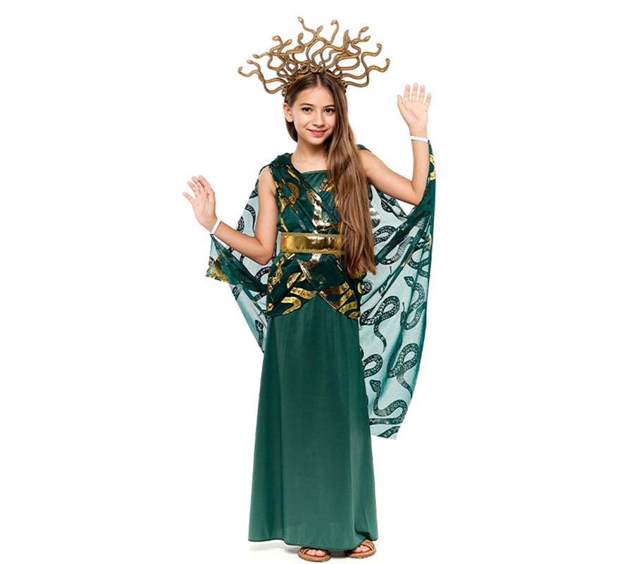 Disfraz de Diosa Griega Medusa para niña Disfraz de Diosa Griega Medusa para niña