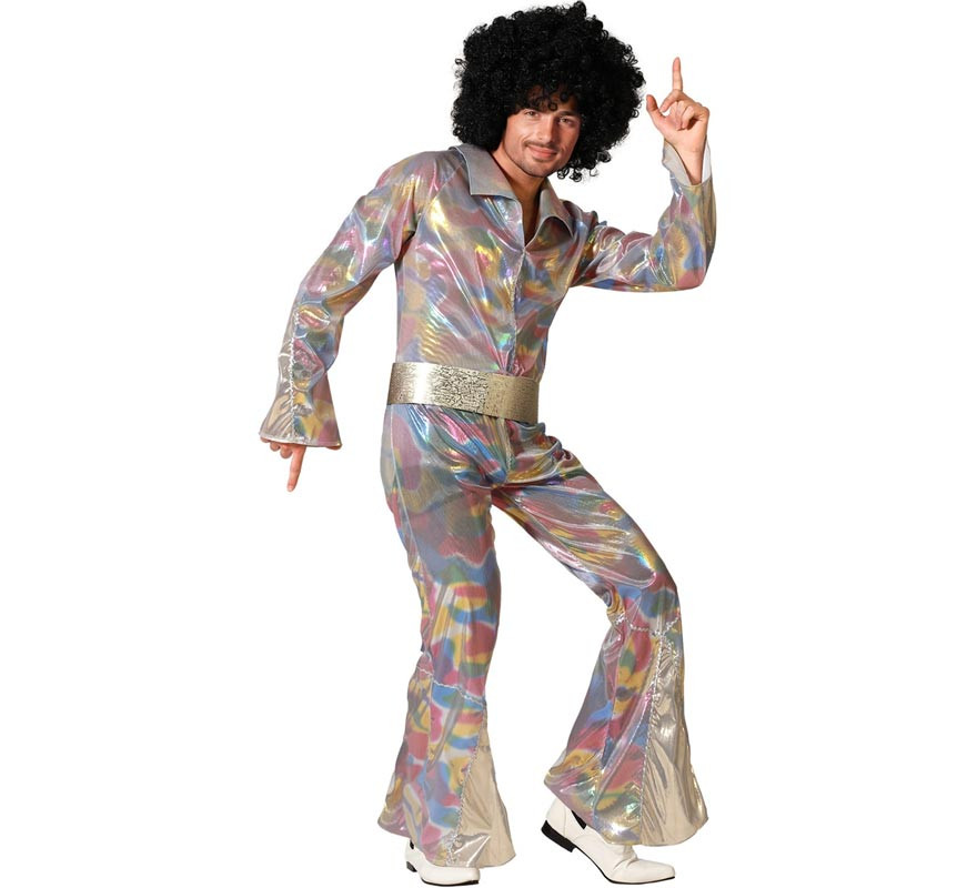 Men's multicoloured disco costume