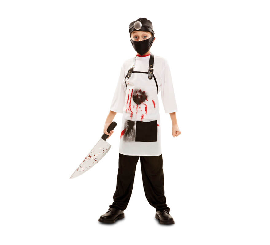 parrilla kiwi Cumplido Disfraz de Doctor Killer para niños para Halloween