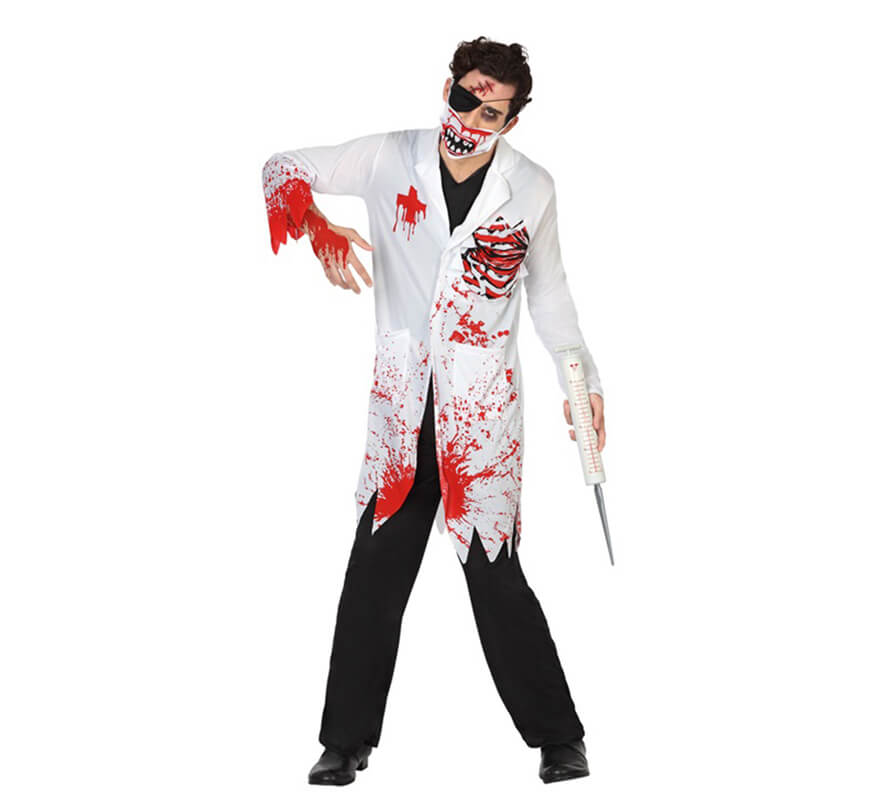 Vestito Halloween uomo adulto Zombie rocker