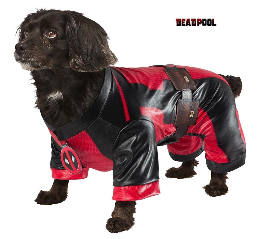 Classic Deadpool Dog Costume with Belt for Dog