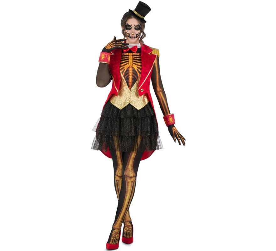 Skeleton Tamer costume with headdress for women