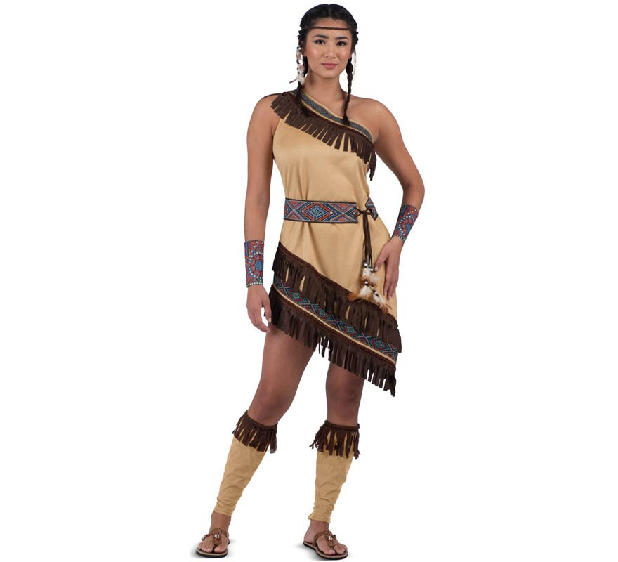 Indian Maiden Costume Fringed Dress for Women