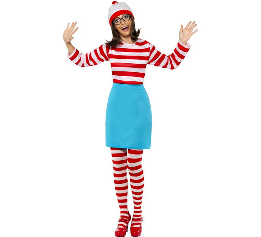 Disfraz de Dónde está Wally: Wenda para Mujer