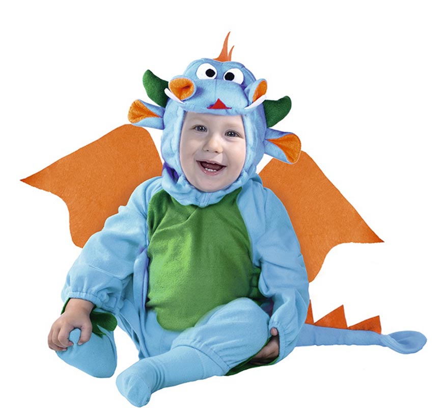 Baby blue dragon costume for babies