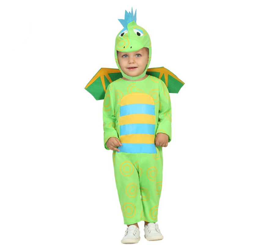 Disfraz de Dragoncito verde para bebé