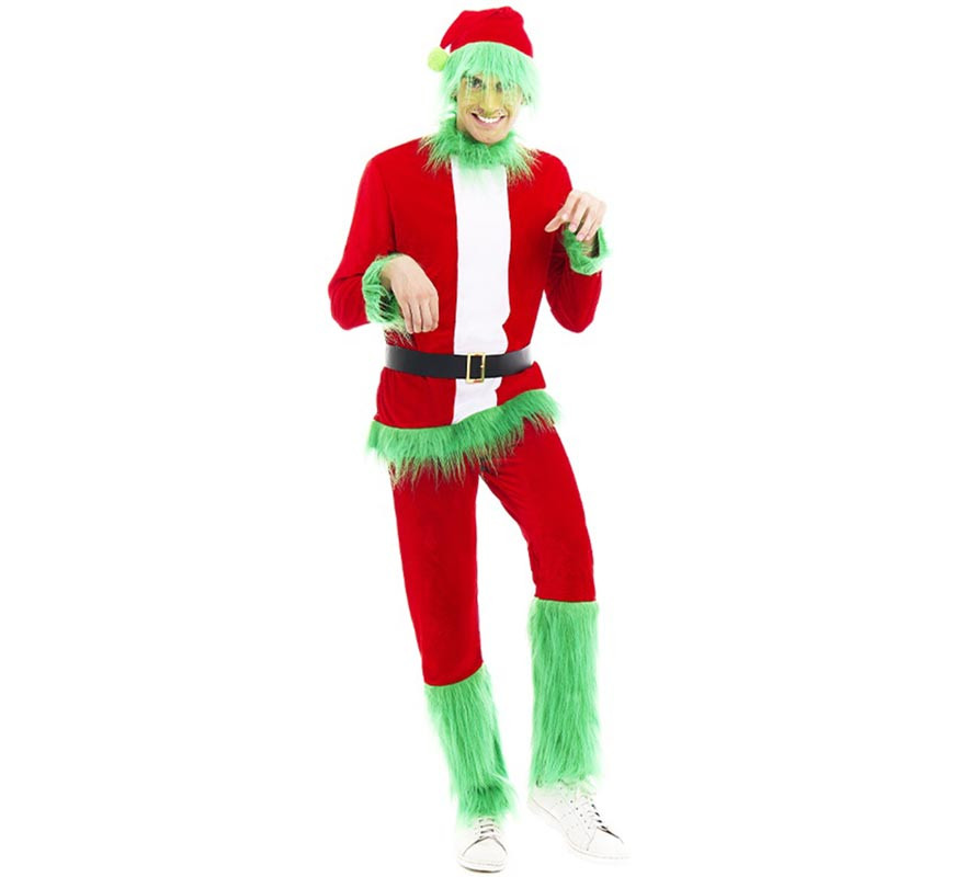 Green Grumpy Christmas Elf Costume for Men