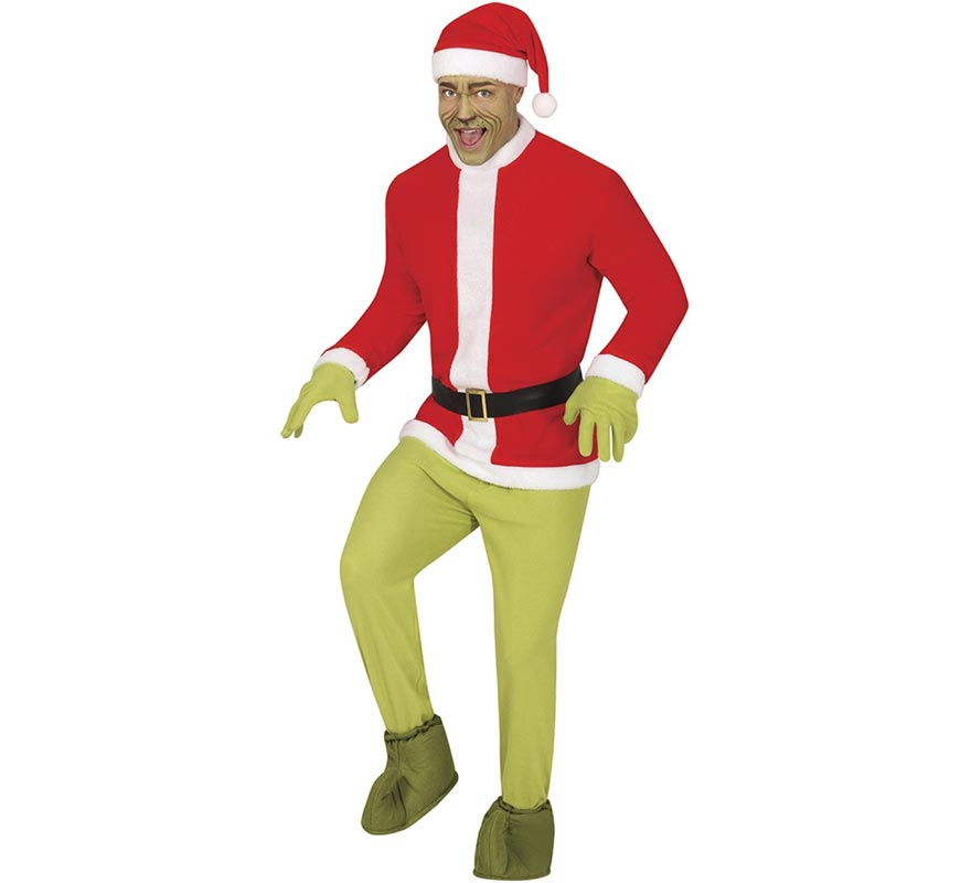 Green Grumpy Christmas Elf Costume for Men