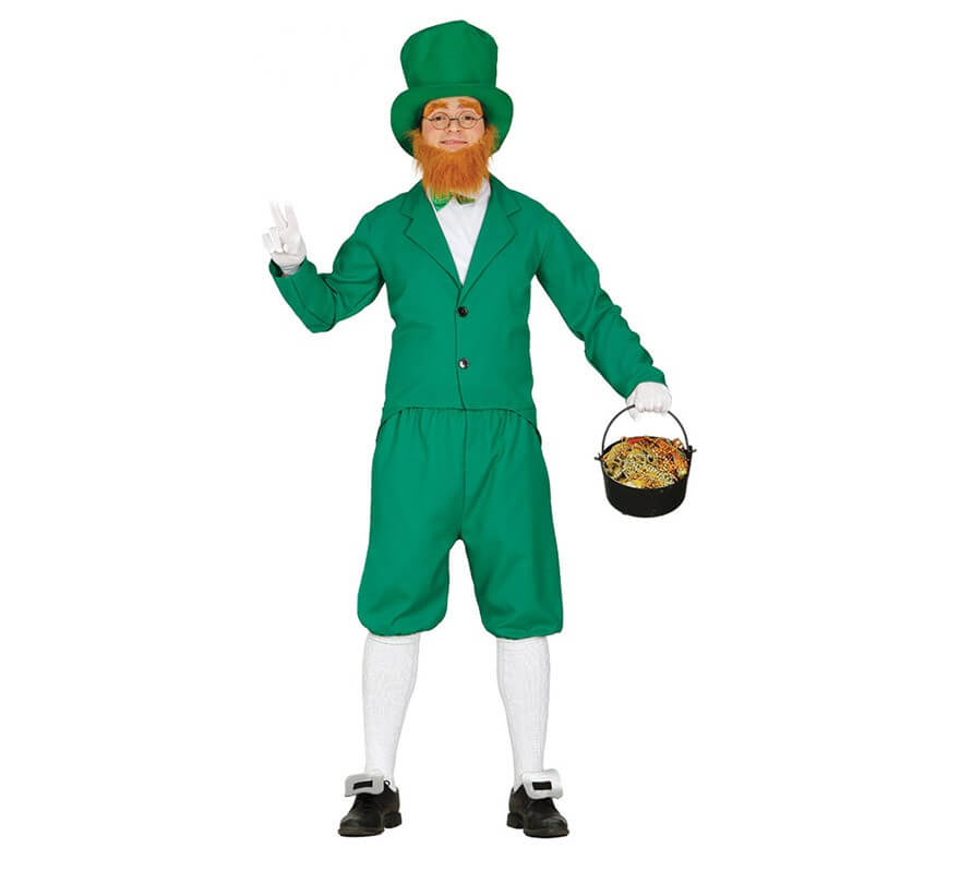 Disfraz de Duende verde Irlandés Leprechaun para hombre