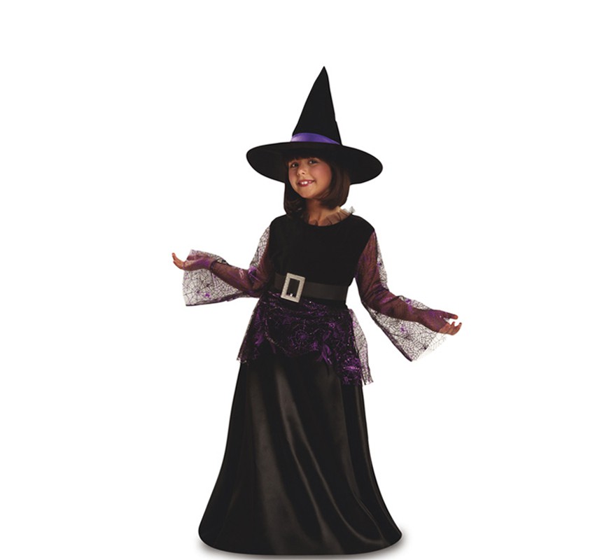 Disfraz de Dulce Bruja morada para niñas para Halloween