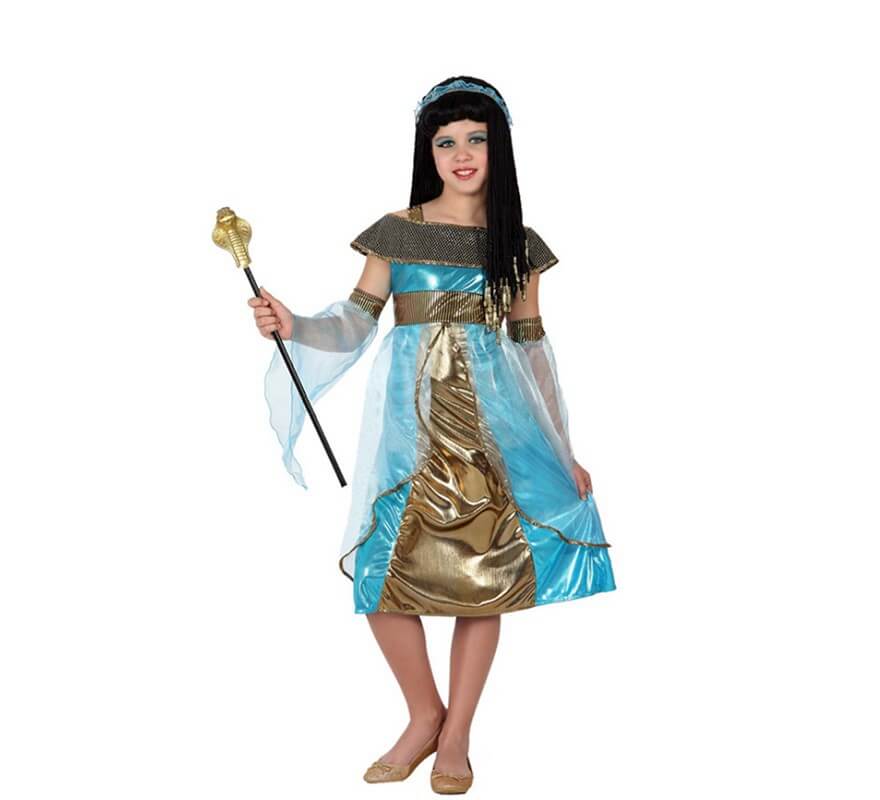 Disfraz de Reina Egipcia azul para niñas