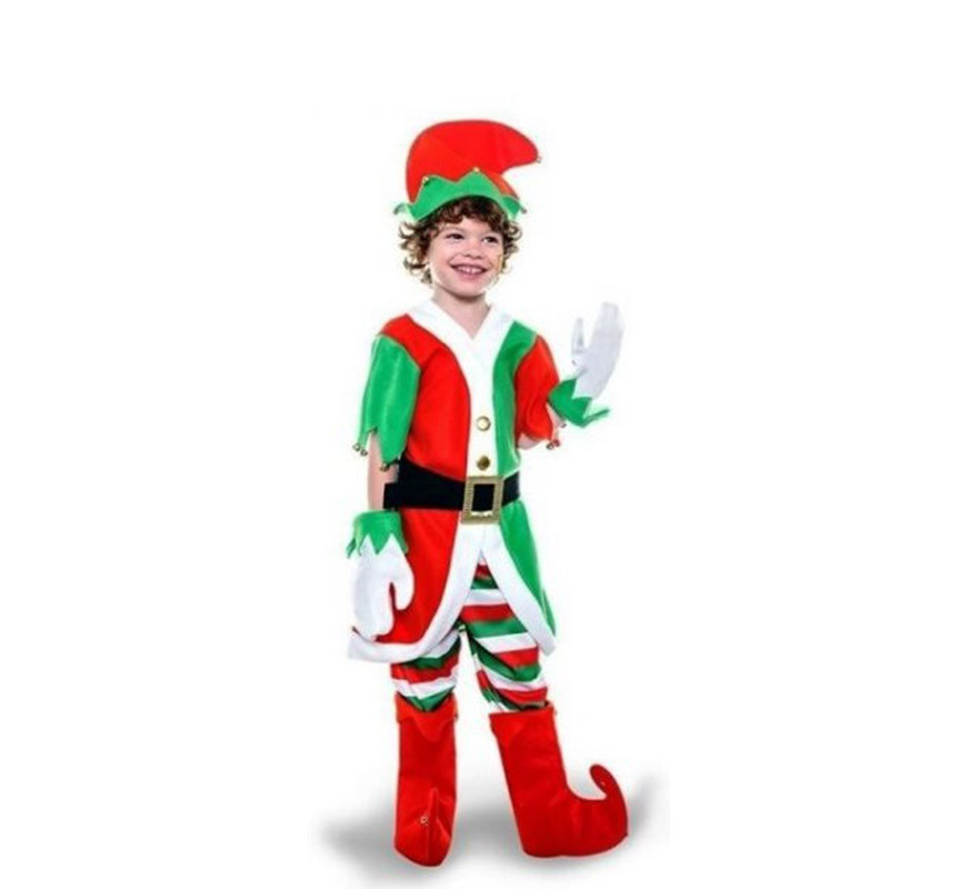 yuppiyei costume da elfo di babbo natale per bambino, bambino/bambina