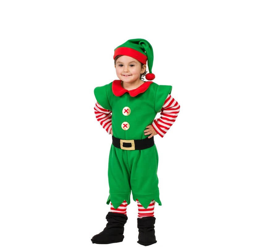 modelo Anticuado cinta Disfraz de Elfo a rayas para bebé
