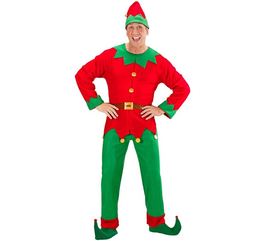Disfraz de Elfo Ayudante de Santa Claus para hombre