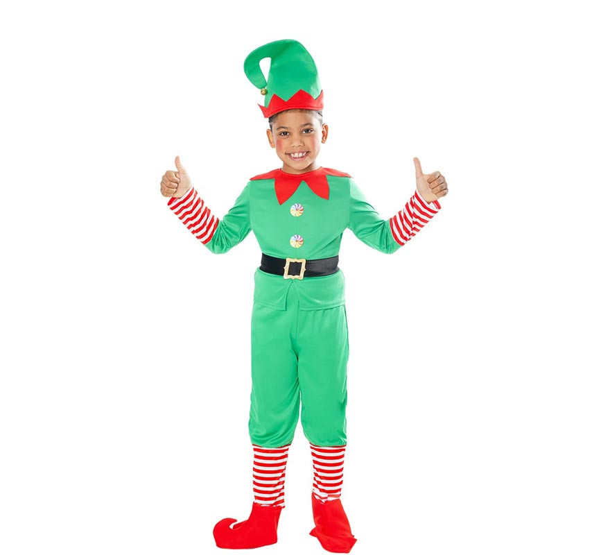 Santa's Helper Elf Costume with Hat for Kids