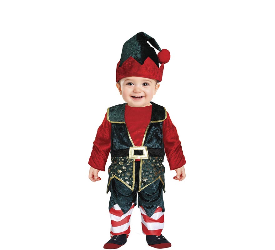 Dark Green Christmas Elf Costume for Baby