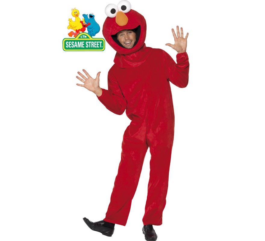 Disfraz de Elmo de Barrio Sésamo para adultos