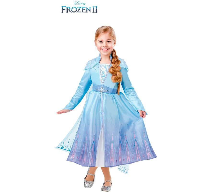 pared sitio Desaparecido Disfraz de Elsa en Frozen 2 para niña