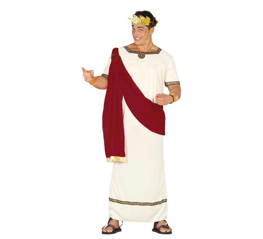 cubo cruzar Primero Disfraz de Emperador Romano Augusto para Hombre