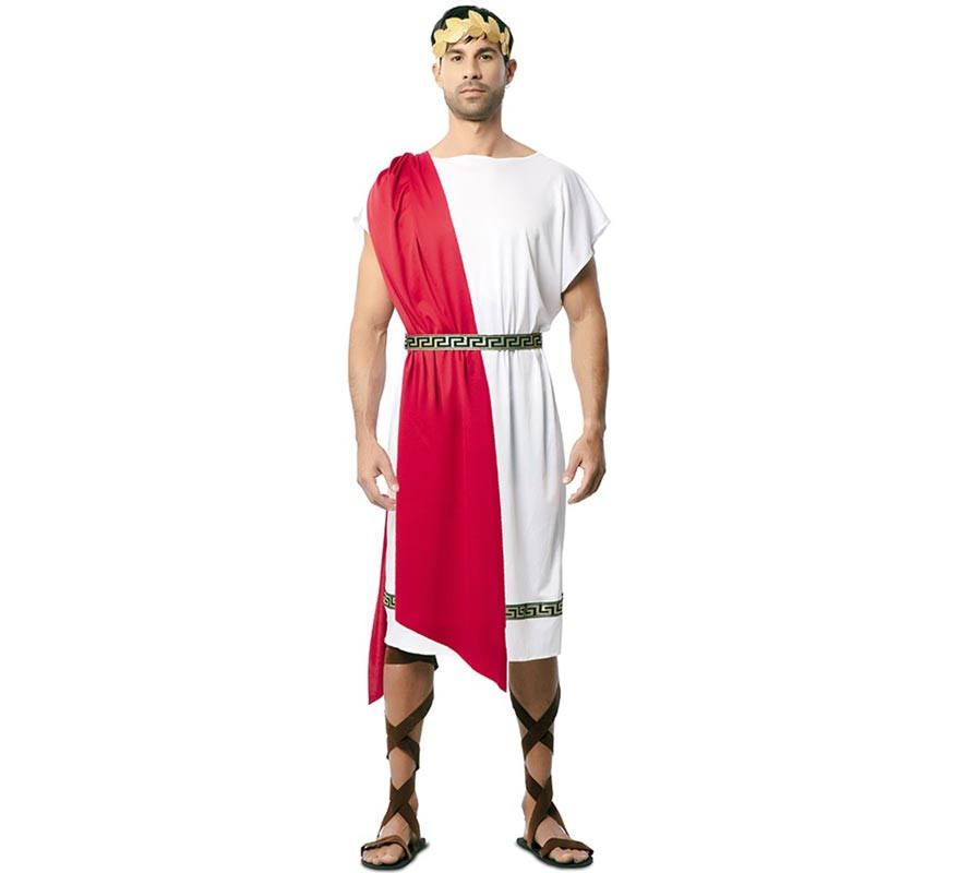 Roman Emperor Costume with Red Shawl for Men