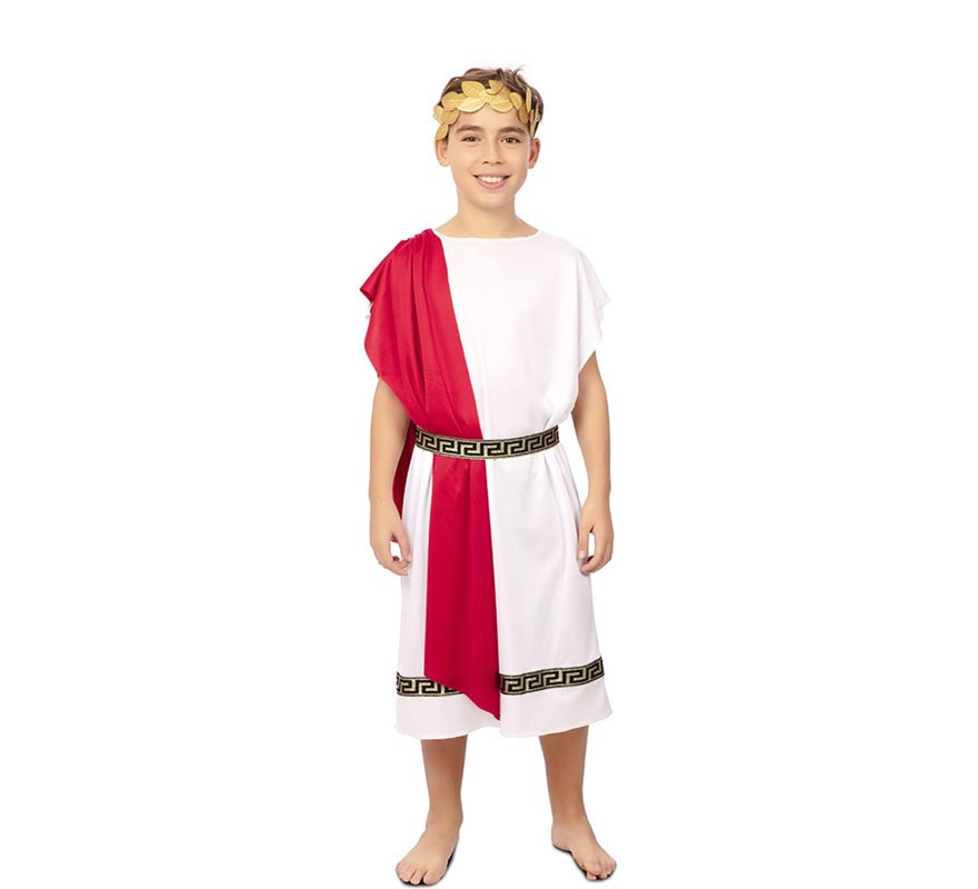 Roman Emperor costume with red shawl for children