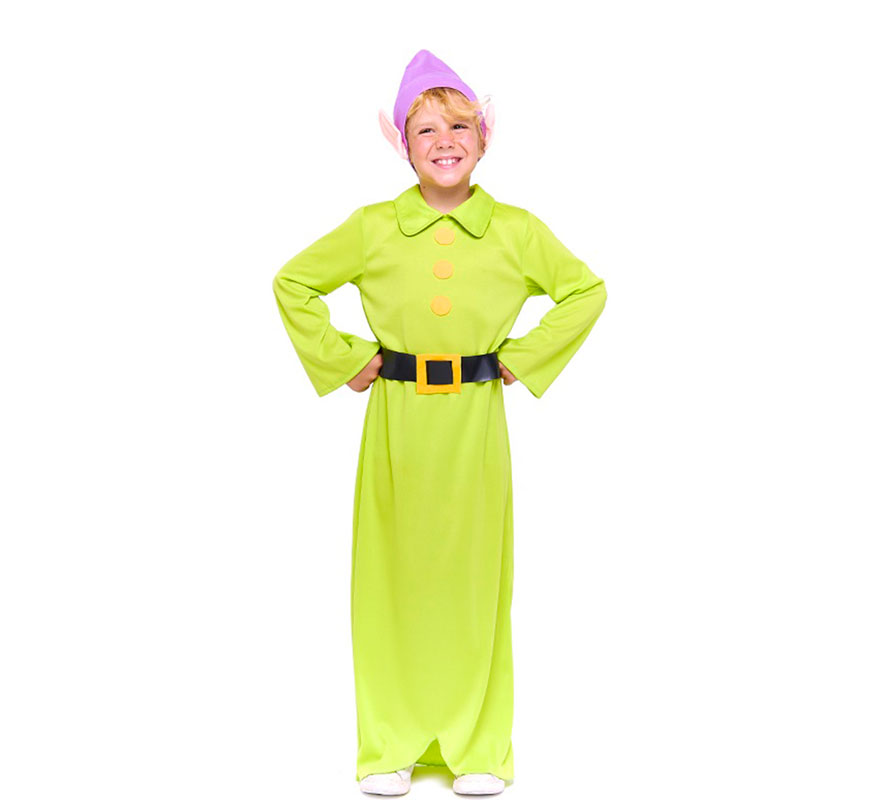 Disfraz de Enanito Blancanieves verde para niño