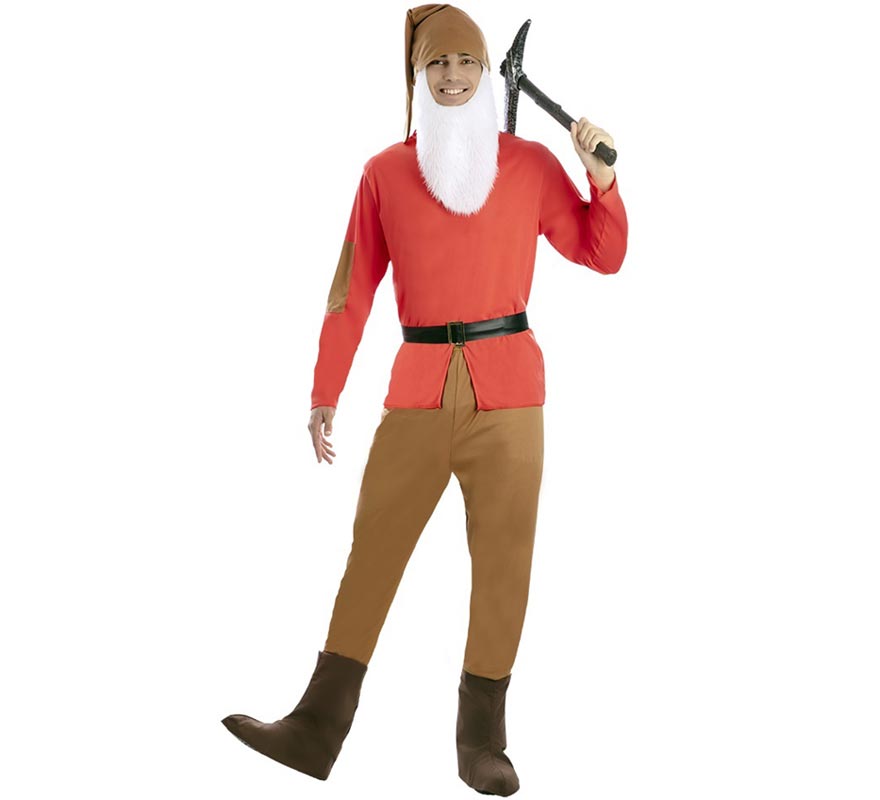 Red Fairytale Dwarf Costume for Men