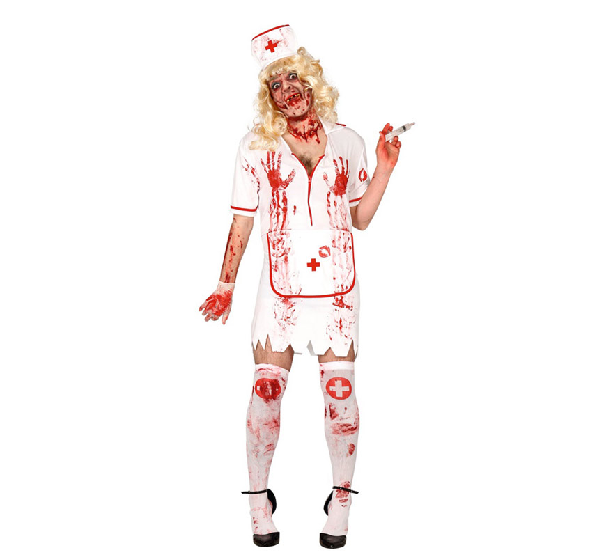 Disfraz de Enfermera hombre Zombie