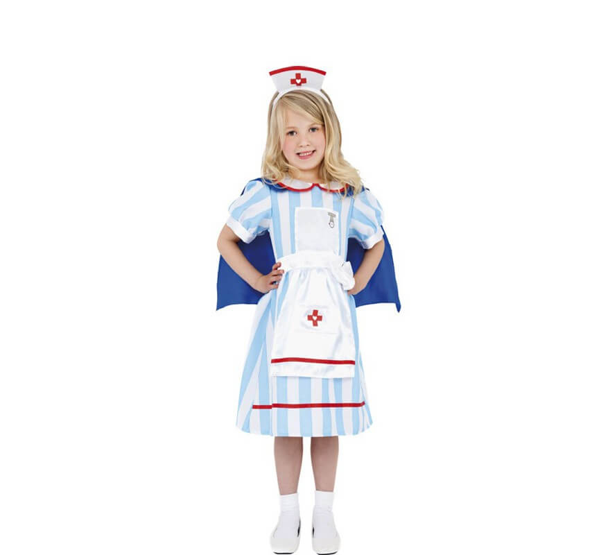 Disfraz de Enfermera Retro o Vintage para Niña