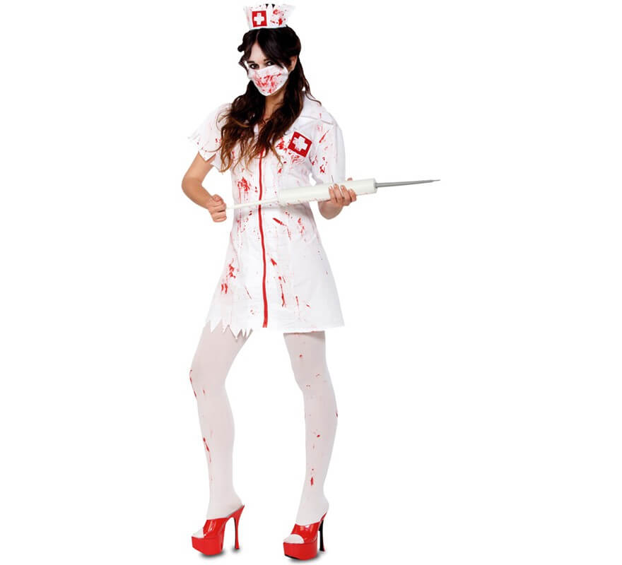 quiero secretamente De alguna manera Disfraz de Enfermera Zombie para mujer