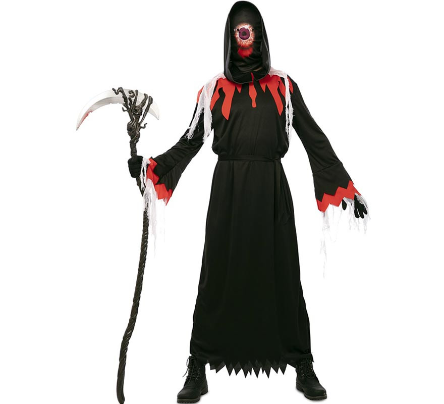 Red and Black Ghost Costume with Mask for Men