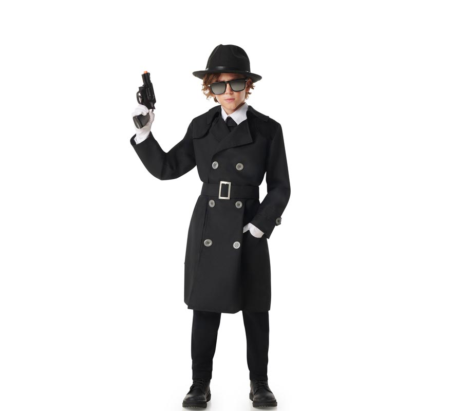 Black Spy Costume for Boys