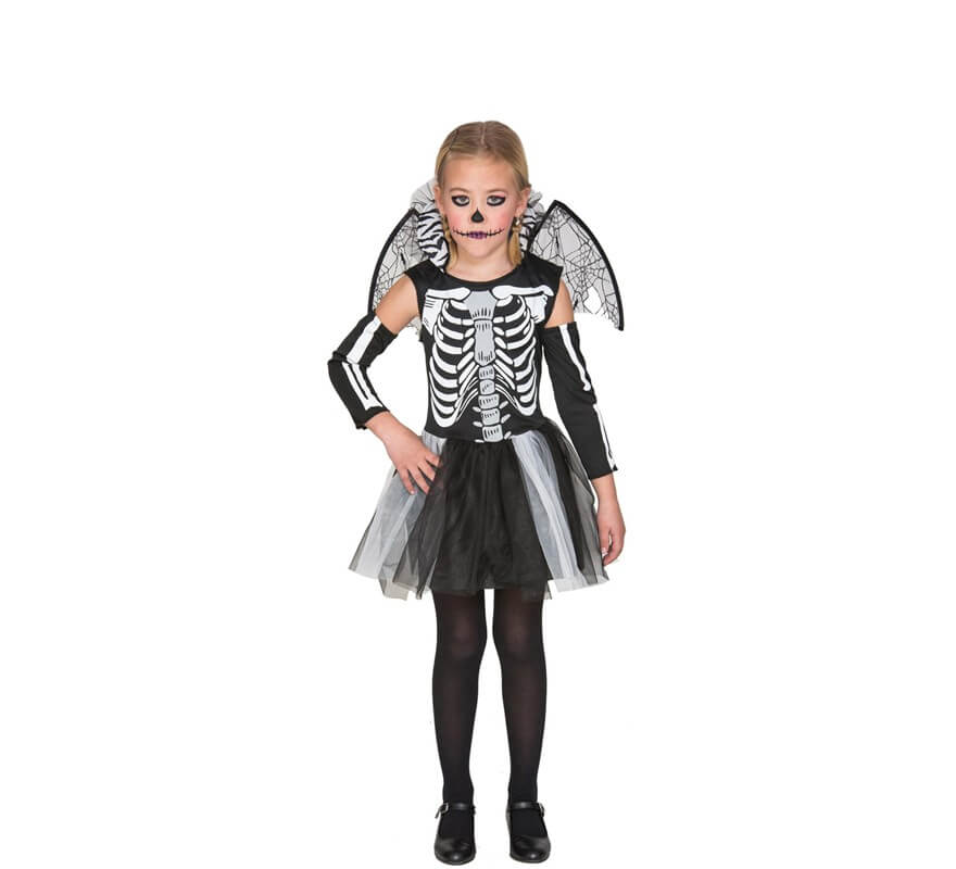 Disfraz de Esqueleto con alas para niña