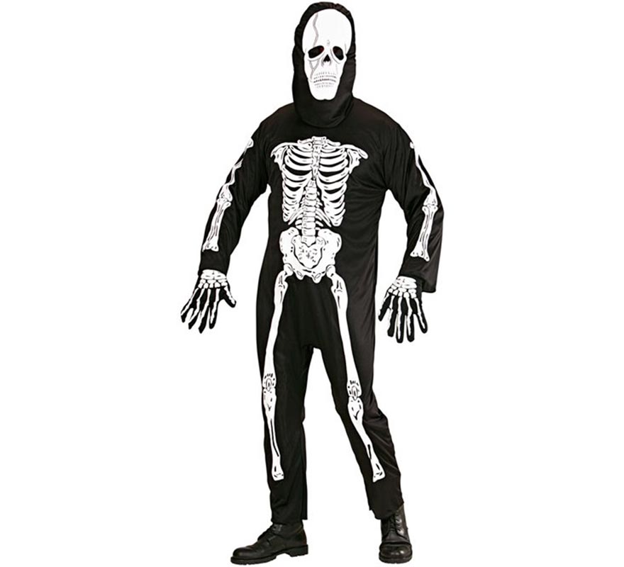 Skeleton Costume with Mask for Men