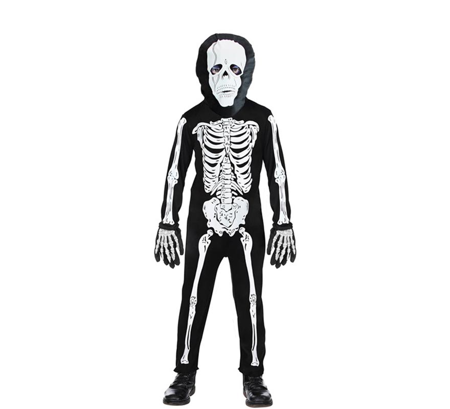 Skeleton Costume with Mask for Boys
