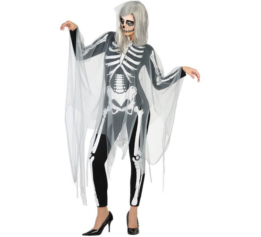 Veiled Skeleton Costume for women