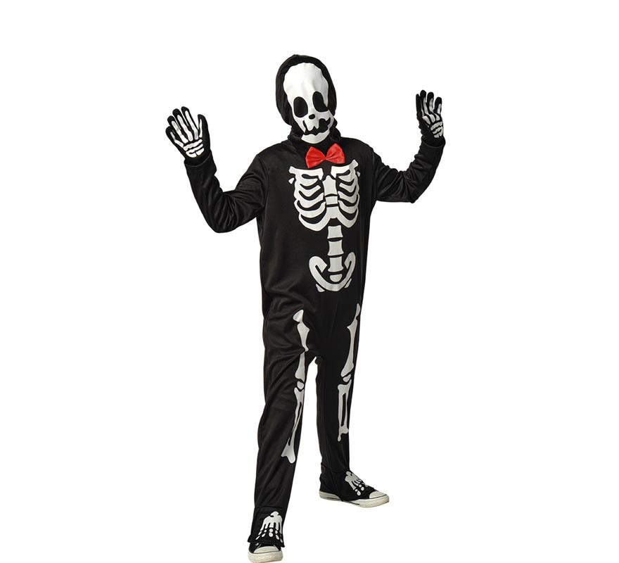 Child's Luminescent Elegant Skeleton Costume