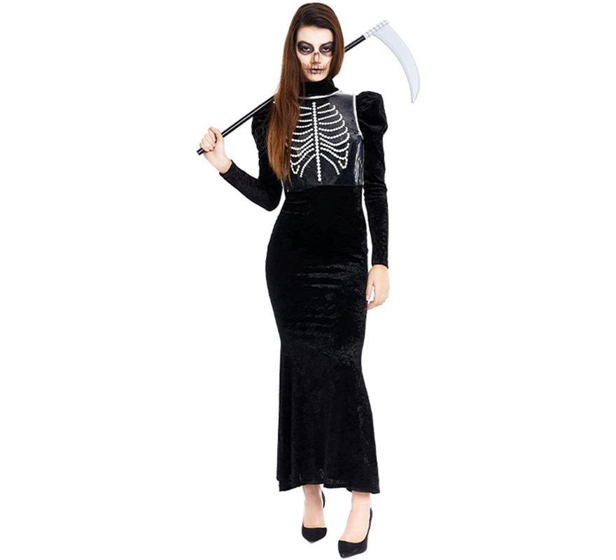 Women's Black Glamorous Skeleton Costume