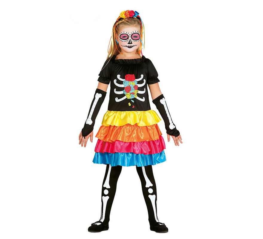 Disfraz de Esqueleto Mexicana para niña