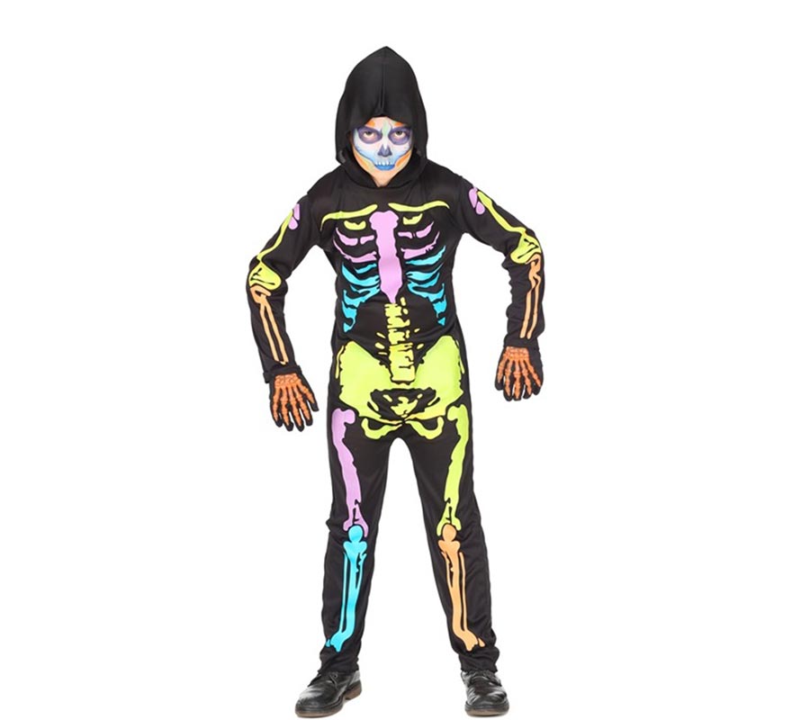 Neon Skeleton Costume for Boys
